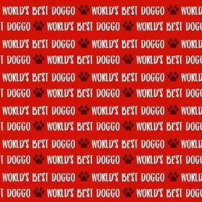 world best doggo fabric - red