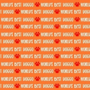 world best doggo fabric - orange