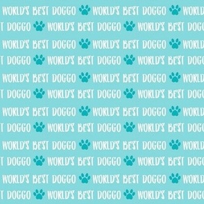 world best doggo fabric - light blue