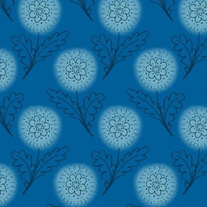 Doodle Chrysanthemum - Blue