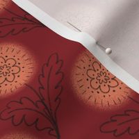 Doodle Chrysanthemum - Red
