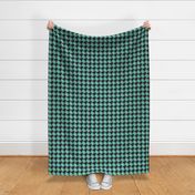 Houndstooth Pattern Black and Teal