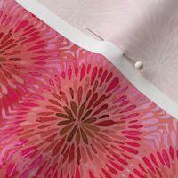 Pink and Orange Tie-Dye Dandelion