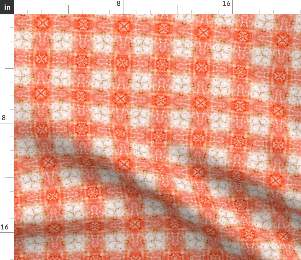 Orange Plaid Tie-Dye
