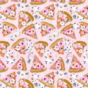 floral pizza on pink M