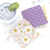 Daisy//Little Lady - Wholecloth Cheater Quilt - Rotated 