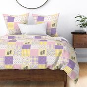 Daisy//Little Lady - Wholecloth Cheater Quilt - Rotated 