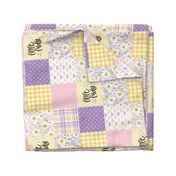 Daisy//Little Lady - Wholecloth Cheater Quilt - Rotated 