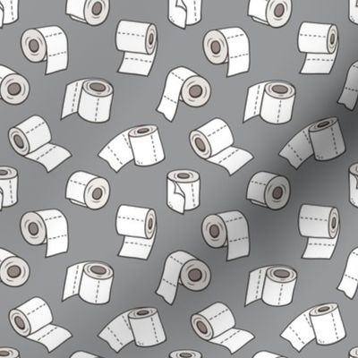Trendy Toilet Paper Tissue Rolls on Grey Smaller 1,5 inch