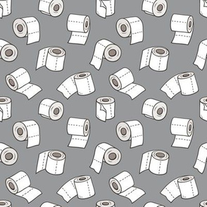 Trendy Toilet Paper Tissue Rolls on Grey Smaller 1,5 inch