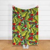 Papercut Pears & Cherries| Jumbo | Gray