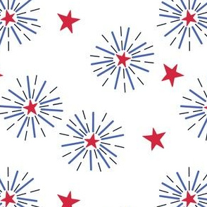 Independence Day fireworks // 4th of July // Summer red, white, and blue // Stars and stripes for kids