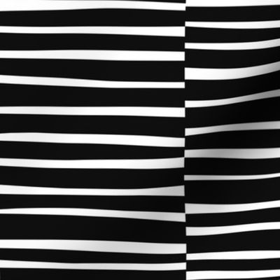 Loose Lines, twiggy stripes in black and white