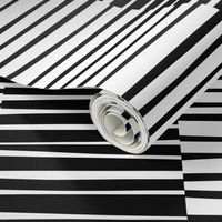 Loose Lines, twiggy stripes in black and white