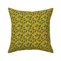 geometric leaves on mustard small