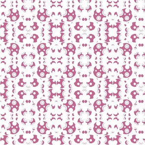 Deep Pink Circles Pattern Mirror