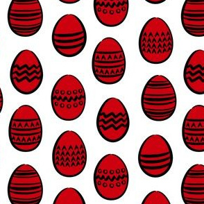 (small scale) scarlet easter eggs  (white)