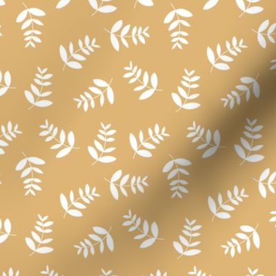 Boho island vibes tropical palm leaves minimal garden print nursery honey yellow 