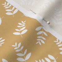 Boho island vibes tropical palm leaves minimal garden print nursery honey yellow 