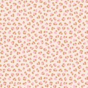 Smooth panther spots leopard wild cat spots boho animal print abstract neutral nursery pink creme beige SMALL