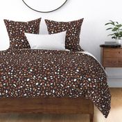 Terrazzo tile print fabric - sfx1111 coffee