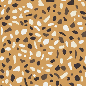 Terrazzo tile print fabric - sfx1144 oak leaf