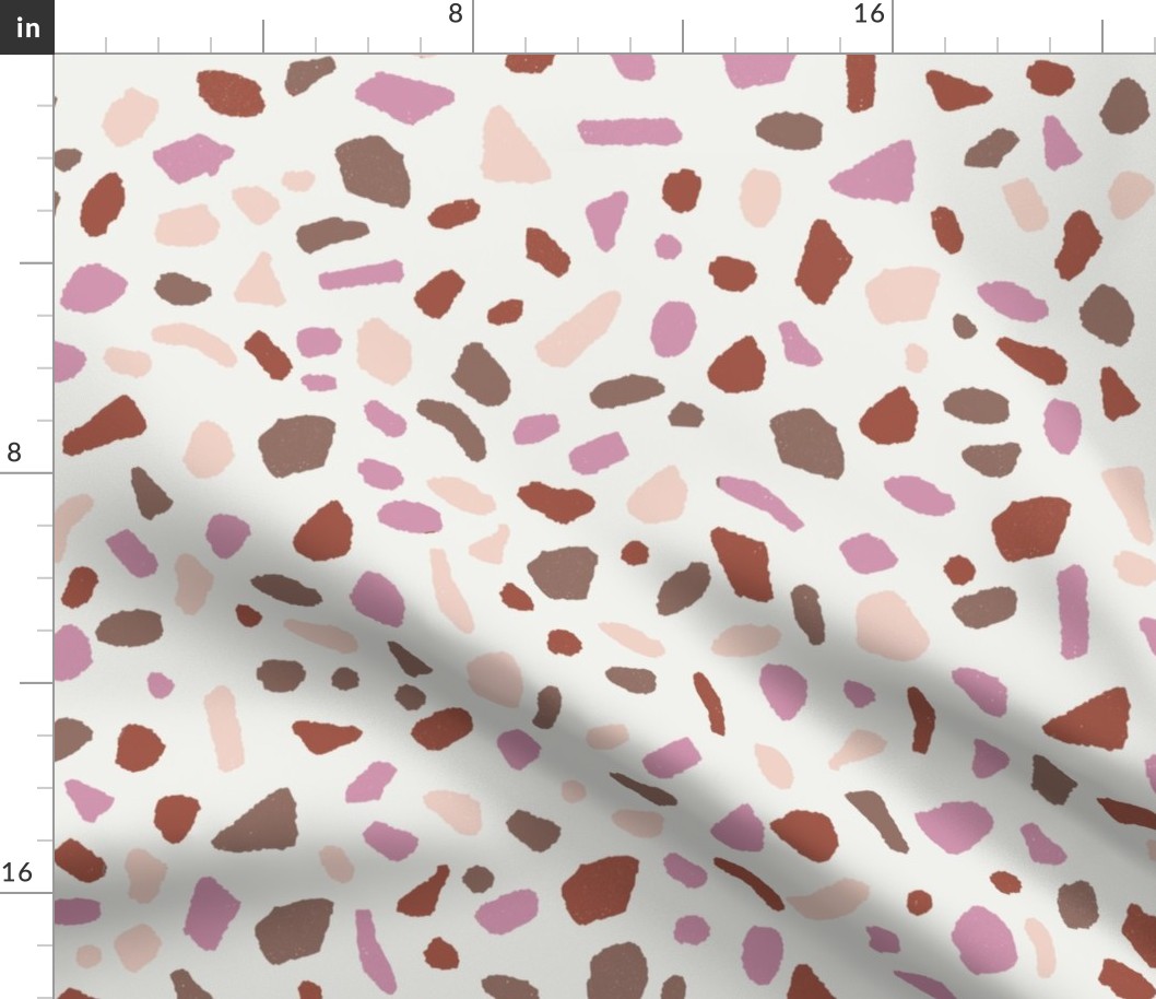 Terrazzo tile print fabric - sfx2210 orchid