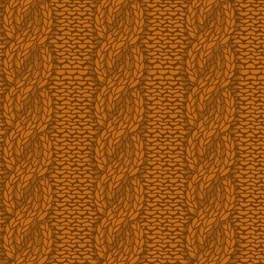 cable knit - burnt orange