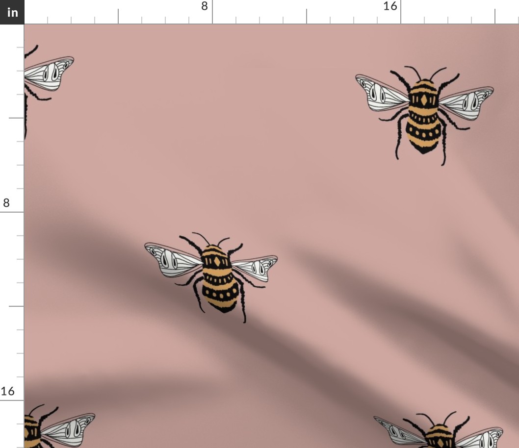 LARGE bee fabric - honey bee fabric, Fabric