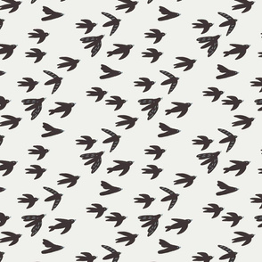 birds  fabric - swallows nursery fabric - sfx11111 coffee
