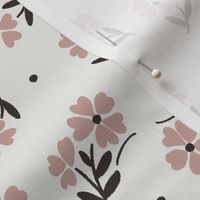 sweet flower fabric - vintage feedsack floral -sfx1512 rose