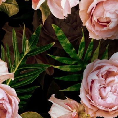 Aromatherapy - Vintage Luxurious Dramatic Glamour Summer Romanticism: Maximalism Real Rose Moody Florals - Grand Millennial burgundy Roses and Nostalgic Gothic Mystic Night - Antique Botany Wallpaper and Victorian Goth Mystic inspired black