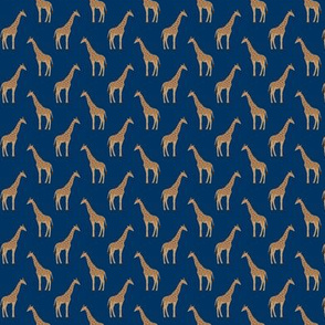 SMALL giraffe fabric safari animals nursery fabric baby nursery navy