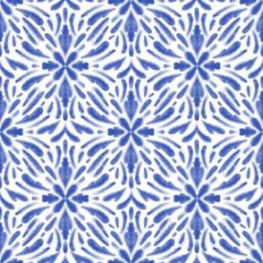 Floral shibori tie dye seamless pattern illustration