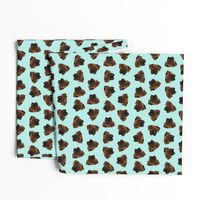 brindle boxer dogs fabric - dog fabric, brindle boxer - mint