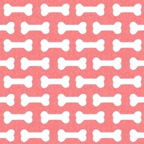 dog bones fabric - bone fabric, dog fabric - salmon