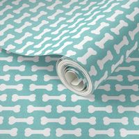 dog bones fabric - bone fabric, dog fabric - mint