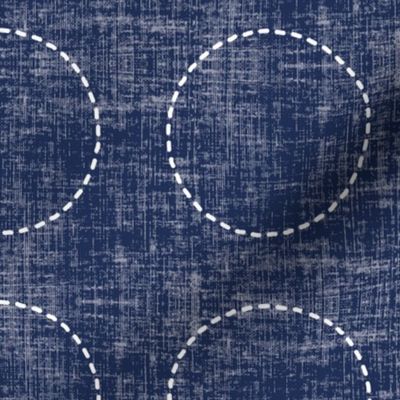 Stitches on Navy-Small Circles
