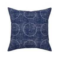 Stitches on Navy-Small Circles