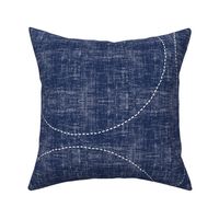 Stitches on Navy-Large Circles