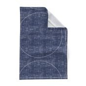 Stitches on Navy-Large Circles