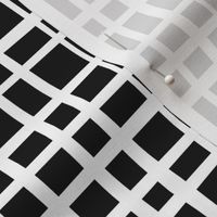 Loose Lines, stripe grid in black and white