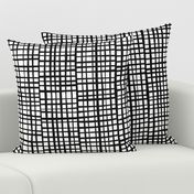 Loose Lines, stripe grid in black and white