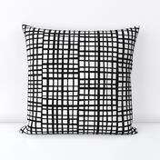 Loose Lines, stripe grid in black and white