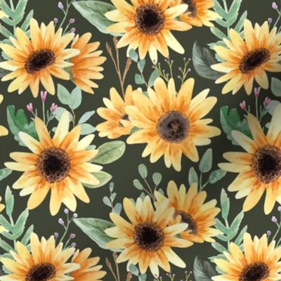 Sunflowers – olive