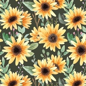 Sunflowers – olive