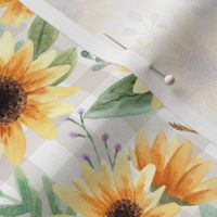 Sunflowers – soft sand gingham