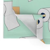 TP toilet paper rolls green 