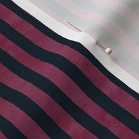 burgundy stripes on navy blue  raccoon coordinate flwrht