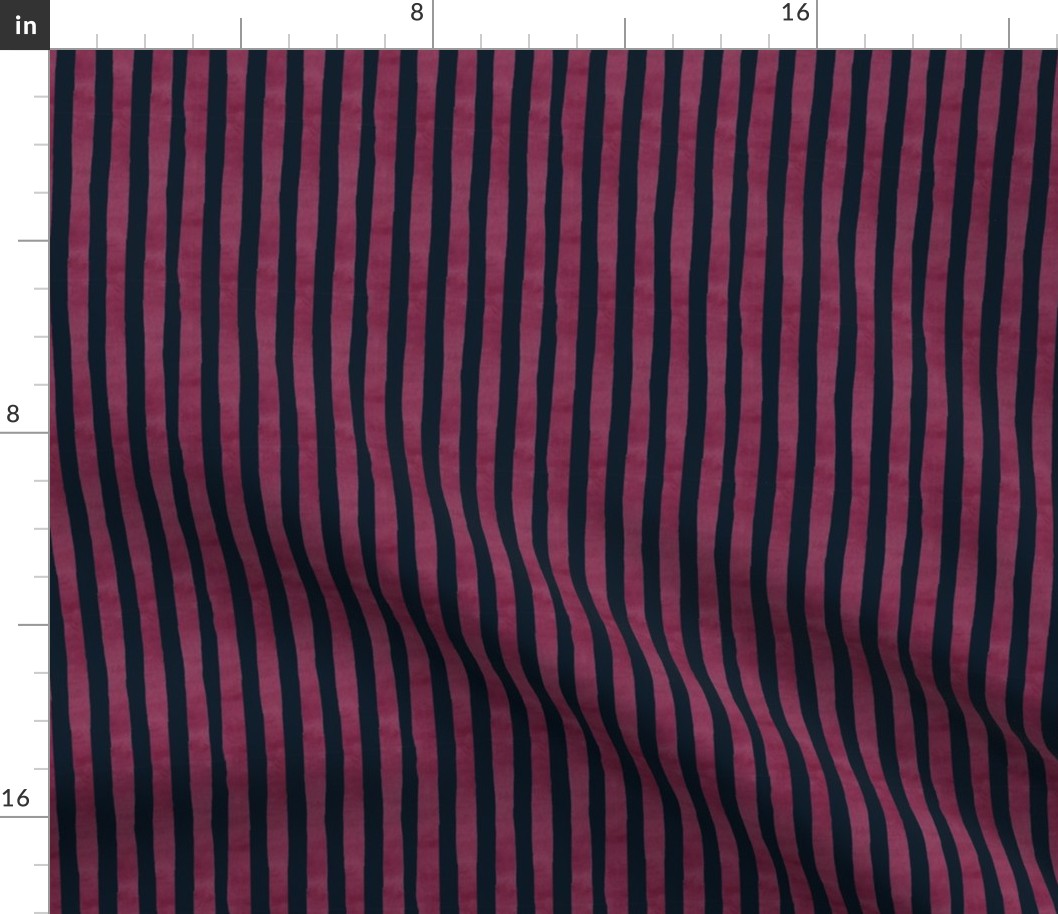 burgundy stripes on navy blue  raccoon coordinate flwrht